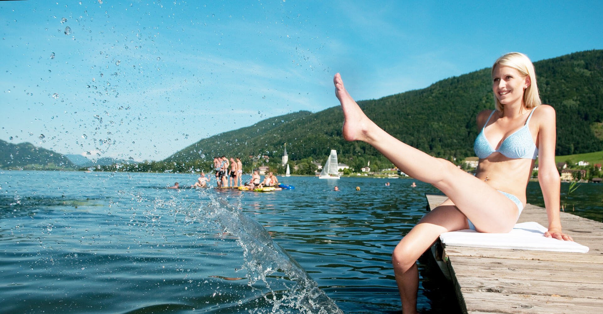 Baden am Ossiacher See bei Urlaub in Hotel-Pension in Kärnten am Pilsachhof in Arriach bei Gerlitzen Nähe Villach - Österreich