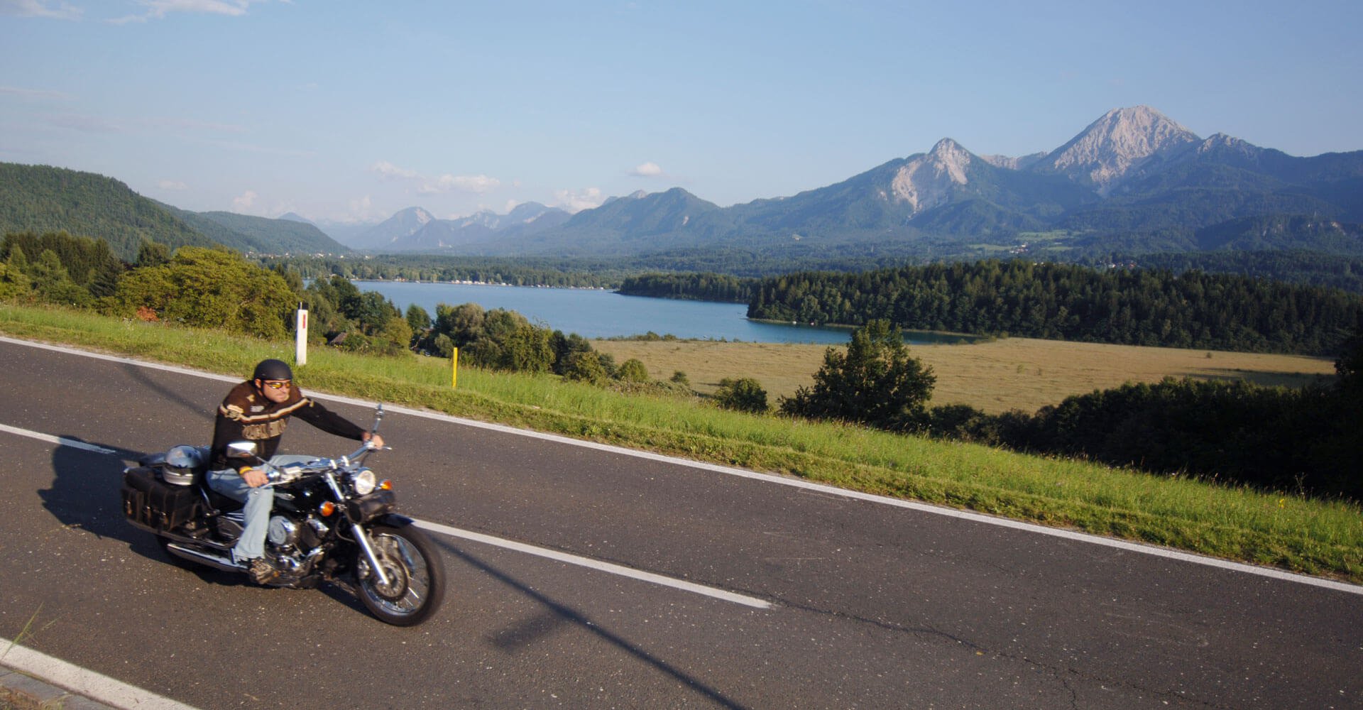 Motorradfahrt durch Kärnten von Pension Pilsachhof - zentrale Lage Nähe Villach am Ossiacher See bei Gerlitzen Alpe in Arriach