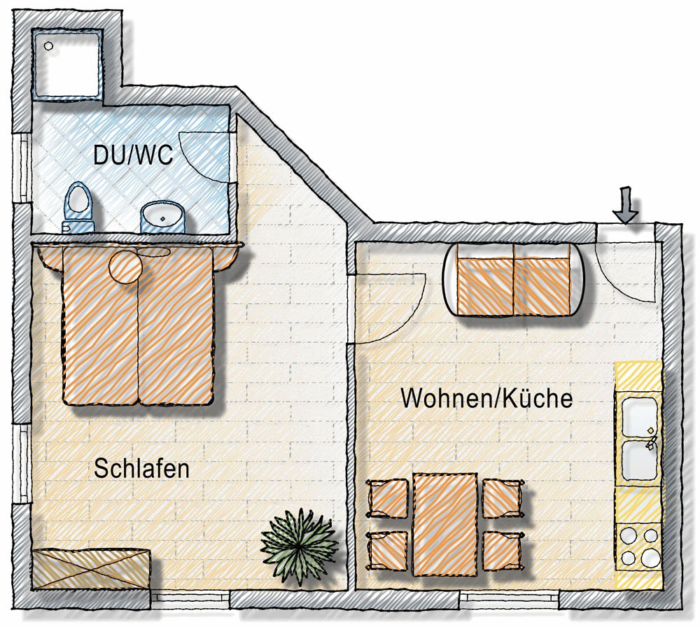 Ferienwohnung in Kärnten Grundriss Apartment für 7 Personen