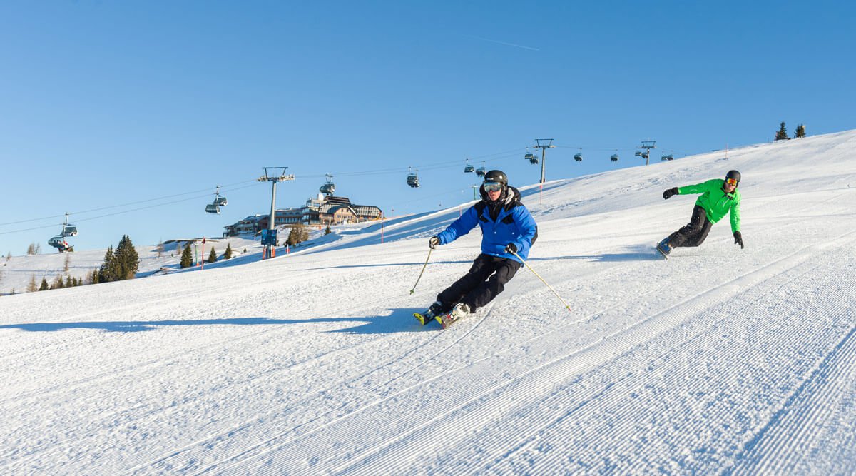 Skifahren und Snowboarden auf Gerlitzen Alpe - Winterurlaub Pension Pilsachhof