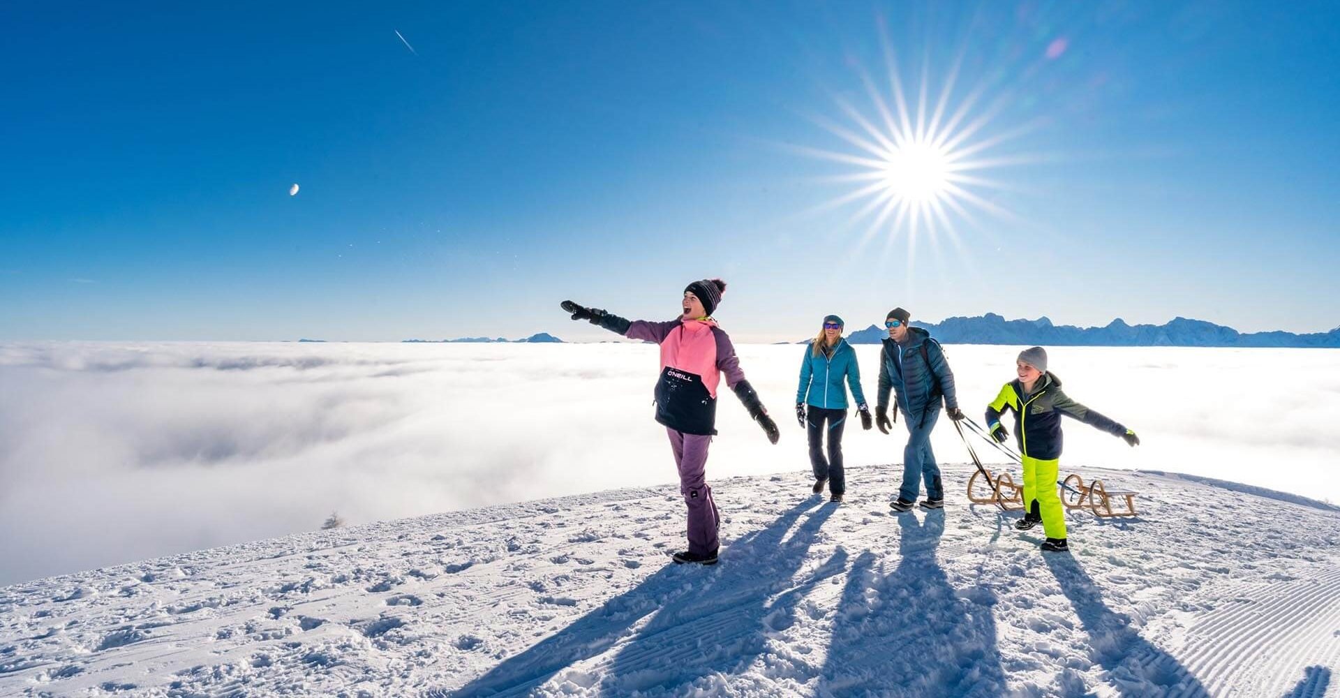 Winterurlaub in Kärnten - Skifahren Rodeln Winterwandern Langlauf - Schneevergnügen auf der Gerlitzen Alpe (8)