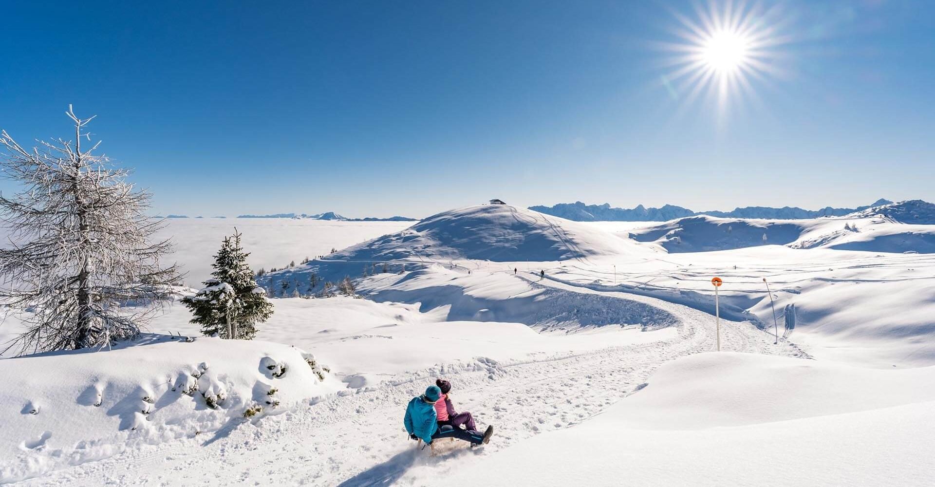 Winterurlaub in Kärnten - Skifahren Rodeln Winterwandern Langlauf - Schneevergnügen auf der Gerlitzen Alpe (8)